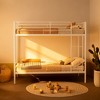 Racxily Bunk Bed with Ladder and high Guardrail, Able to Split, Metal Bunk Bed, Storage Space, Noise Free, Twin Over Twin Size - 4 of 4