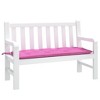 vidaXL Pink Garden Bench Cushion - Outdoor/Indoor Soft Seating Pad with Hollow Fiber Filling, Water-Repellent Polyester Fabric - image 3 of 4