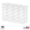 5 Qt Plastic Storage Bins with Lids, Stackable Totes, Containers, Clear, 20Pk - 3 of 4