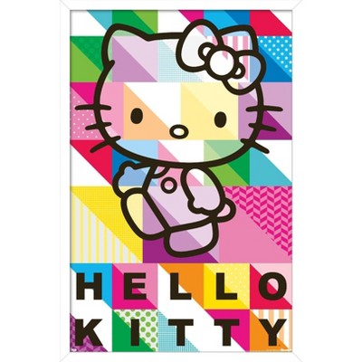 Trends International Hello Kitty - Patterns Framed Wall Poster Prints ...