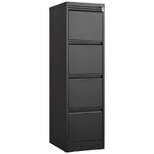 GustoWave 3 Drawer File Cabinet with Lock, Vertical File Cabinets, Heavy Duty Steel Filing Storage Cabinet for Legal/A4/F4 Files - 1 of 4