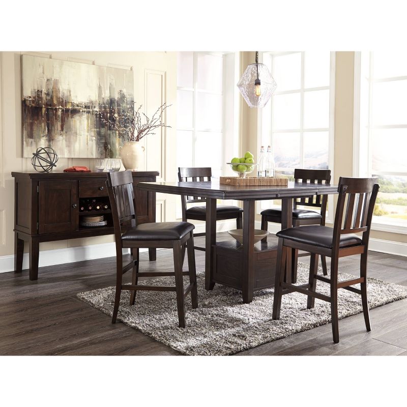 Counter Height Extendable Dining Table Dark Chestnut - Signature Design by Ashley, 6 of 9