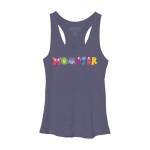 Women's Design By Humans Cute Momster Cartoon Monster By averilshop Racerback Tank Top - 1 of 2