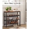 Hachikiko 4-Tier Adjustable Mesh Shelf Shoe Rack for 12-16 Pairs, Rustic Brown Entryway/Closet Storage - 2 of 4