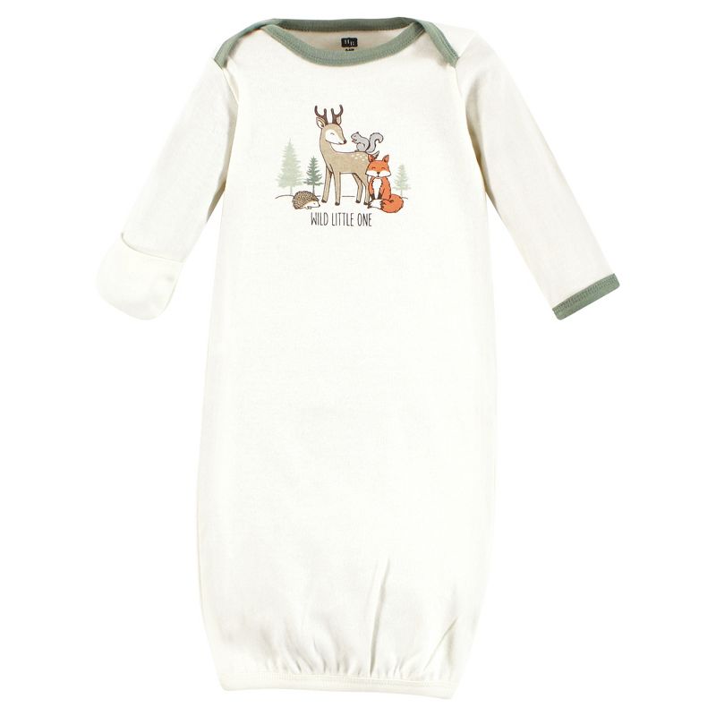 Hudson Baby Cotton Gowns, Forest Animals, 3 of 6
