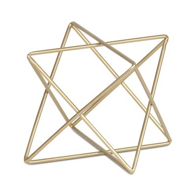 Cheung's Eclipta Golden Metal Octagram Table Decor Small