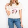 Simply Sage Market Women's Louisiana Flower Colorful Short Sleeve Relaxed Fit Cropped Tee - 2 of 3