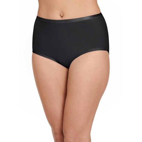 Jockey Women's Underwear Worry Free Microfiber Moderate Absorbency Bikini,  Battleship Grey, XS