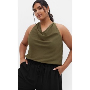 Women's Plus Size Paloma Top - khaki | CITY CHIC - 1 of 4