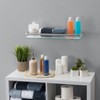 19.75 Floating Glass Bathroom Wall Shelf Chrome - Danya B. : Target