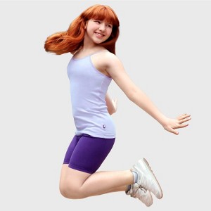 City Threads USA-Made Soft 100% Cotton Girls Long Bike Shorts - 1 of 4