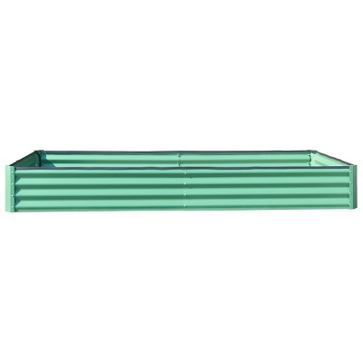 Metal Raised Garden Bed Kit, 8x4x1ft Outdoor Large Planter Raised Beds, Outdoor Garden Beds Raised Garden Boxes For Gardening Vegetables Flowers