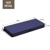 Pellebant Patio Bench Cushion with Ties Water Resistant Fabric Durable Thicken Memory Foam for Loveseat Couch Porch Swing - 2 of 4