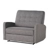 47"W Wide Recliner Chair Accent Chair Cushioned Chair Small Sofa, Gray - Merax - 4 of 4