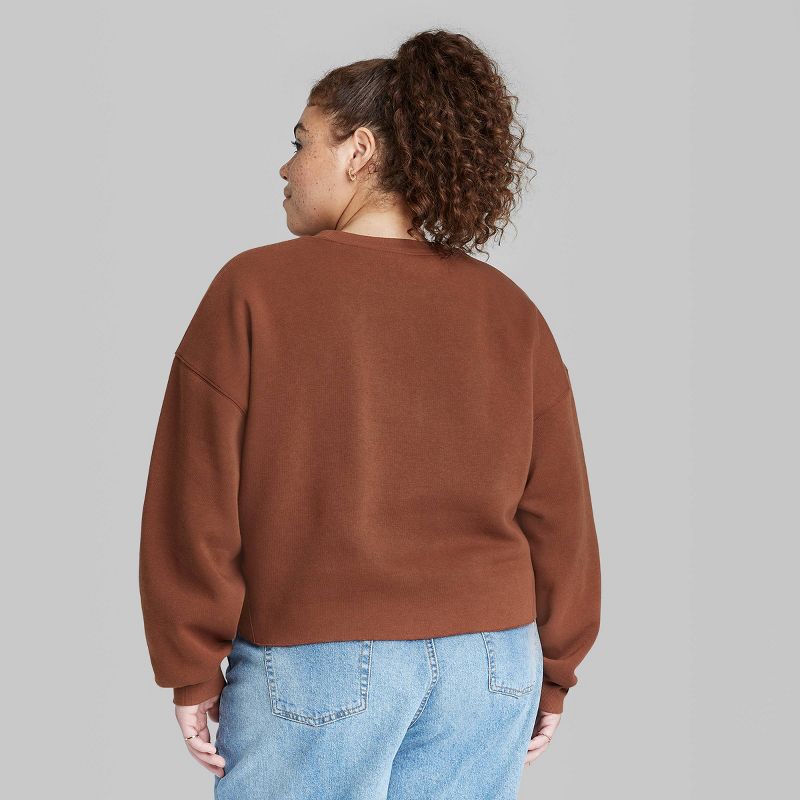 Women's Cropped Sweatshirt - Wild Fable™, 3 of 10