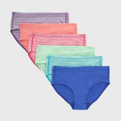 Hanes Girls' 6pk Pure Microfiber Briefs - Colors May Vary 10 : Target