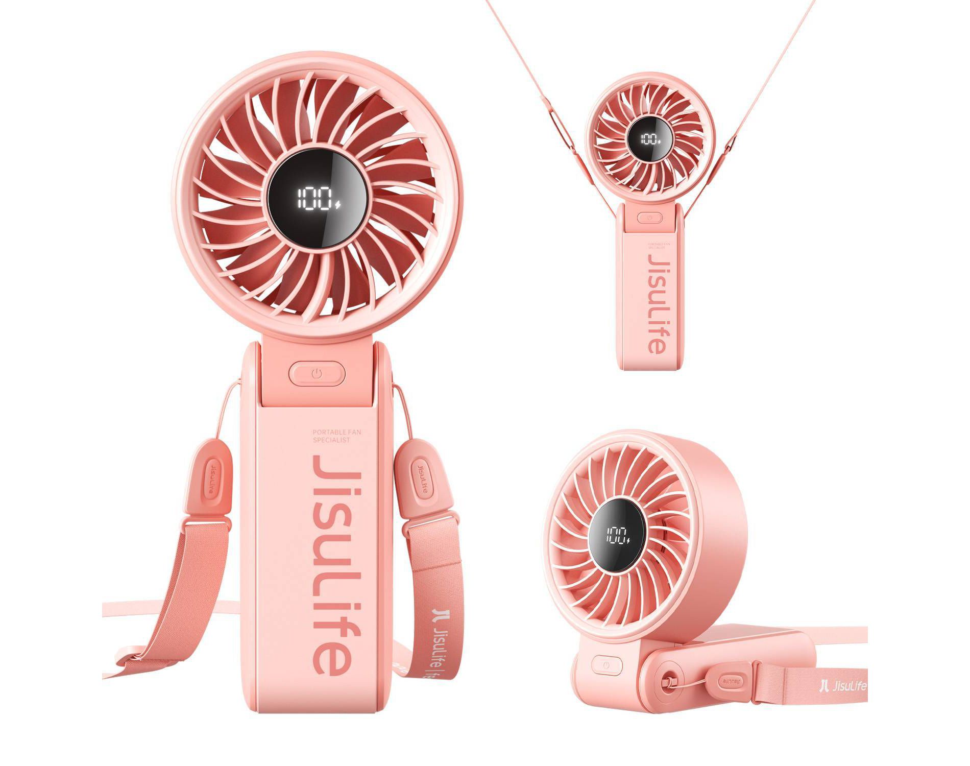 JISULIFE Handheld Portable Fan Life7 Pink
