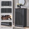 Tilt-Out Trash Cabinet, Hidden Trash Can with 10 Gallon Storage, Wooden Hidden Garbage Can Cabinet with Drawer for Kitchen & Living Room - 4 of 4