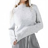 Women's Fluffy Knit Open Back Detail Sweater - Q2 - 4 of 4