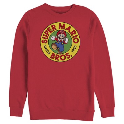 Men's Nintendo Super Mario Bros Since 1985 Badge Sweatshirt