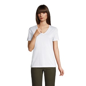Lands' End Women's Relaxed Supima Cotton T-Shirt - 1 of 4