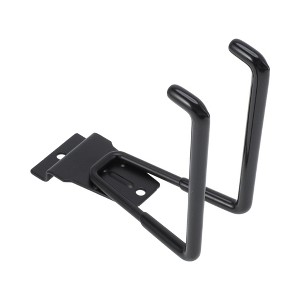 Unique Bargains Garage Storage Hooks Large Square Channel Plate Hook Black 1 Pc - 1 of 4
