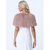 INSPIRE CHIC Women's Retro Winter Bridal Wedding Cropped Faux Fur Shawls - 4 of 4