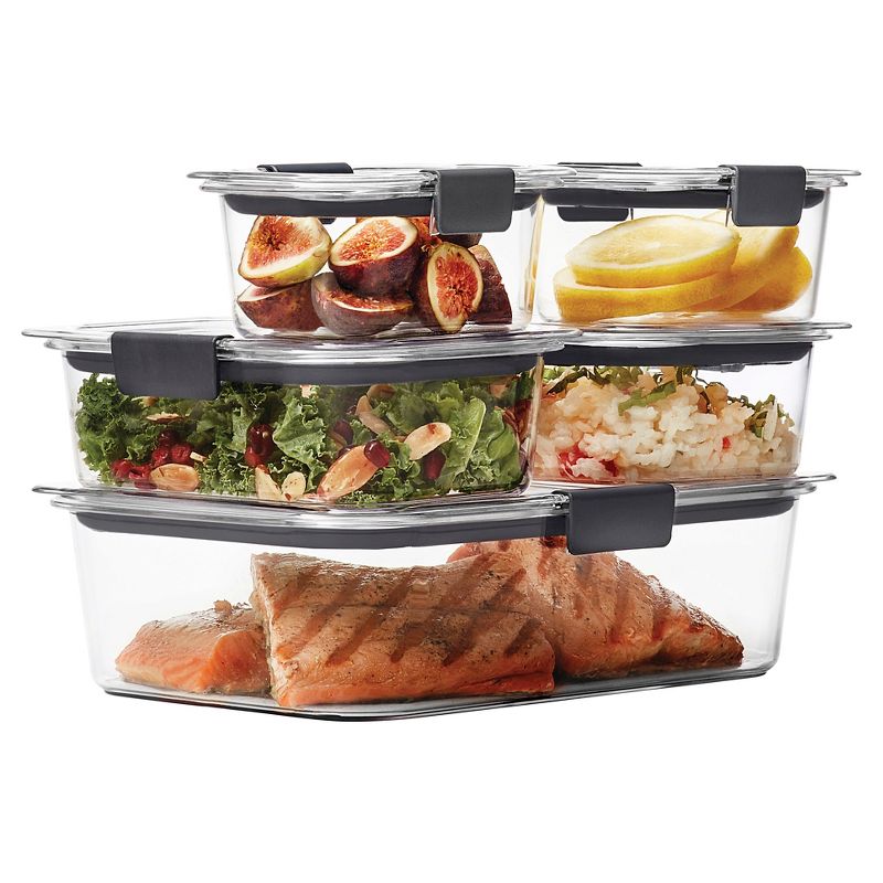 Rubbermaid 10pc Brilliance Leak Proof Food Storage Containers with Airtight Lids, 4 of 13