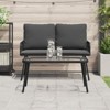 vidaXL Coffee Table Black 90x45x42 cm Poly Rattan - 4 of 4