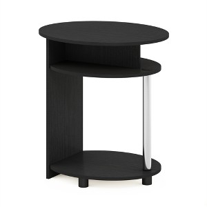 Furinno JAYA Simple Design Oval End Table, Americano, Stainless Steel Tubes - 1 of 1