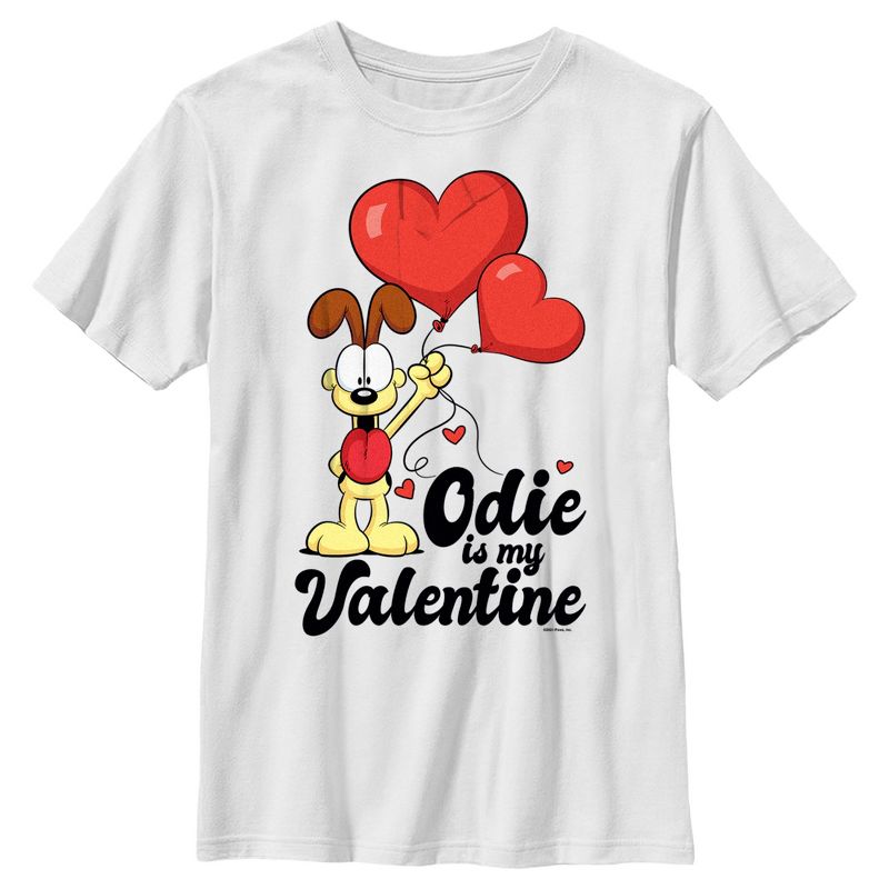 Boy's Garfield Odie is My Valentine T-Shirt, 1 of 5