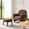 Okak Modern Upholstered Leisure Sofa Accent Chair with Footrest,Soft Padded Lazy Chair Set for Living Room,Bedroom - 3 of 4