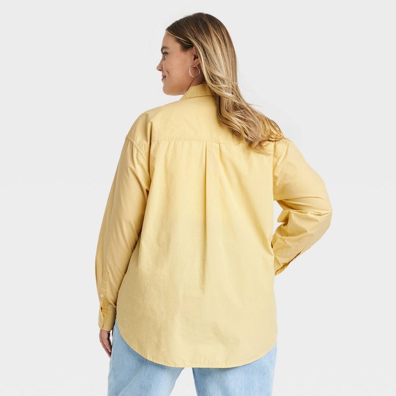 Women's Oversized Long Sleeve Collared Button-Down Shirt - Universal Thread™, 3 of 11