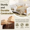 Okak Twin/Full Size Platform Beds with Storage Bookshelf & Guardrails,Solid Wood Bed Frame for Kids,Teens,No Spring Box Needed - 4 of 4