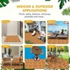 Racxily 11.8"x11.8" Natural Acacia Deck Tiles - Interlocking A+ Grade Acacia Tiles for Garden, Balcony, Indoor/Outdoor Use - 2 of 4