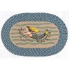 Earth Rugs Mermaid Oval Patch Rug, 20"x30", Coastal Braided Jute with Ocean Design - 2 of 3