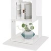 Sapphtopaz 360° Rotating Bookcase with Acrylic Plate, Space Saving Spinning Shelf Tower, Multi-Function Creative Bookshelf for Small Spaces, Office - 3 of 4