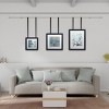 Lavish Home Decorative Modern Square Finials & Hardware- For Home Decor in Bedroom, Living Room & Kitchen- 66-120-Inch (Gray) - 3 of 4