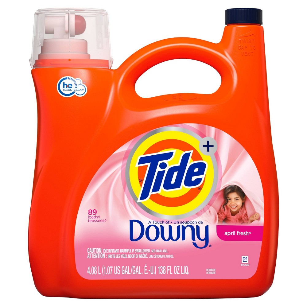 UPC 037000874744 product image for Tide Plus Downy High Efficiency Liquid Laundry Detergent - April Fresh - 138 fl  | upcitemdb.com