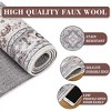 Coucheta Vintage Area Rug Washable Non-Slip Foldable Distressed Print Carpet for Kitchen Bathroom Entryway, Multi-Color & Size - 3 of 4