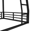 TopComfy Beds Metal Full XL over Queen Bunk Bed Teens Bed Space Saving Noise Reduced No Box Spring Needed for Bedroom, Black, 63"*63.7"*91.04" - 3 of 4