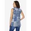Woman Within Plus Size Perfect Sleeveless Shirt - 3 of 4