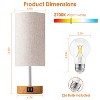 iMountek"Touch Control 3-Way Dimmable Table Lamp with USB Ports & LED Bulb for Bedroom, Living Room"Beige - 3 of 4