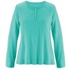 Collections Etc Super Soft Henley Pj Top - 2 of 4