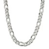 Black Bow Jewelry Men's 13.5mm, Sterling Silver, Solid Figaro Chain Necklace - 3 of 4