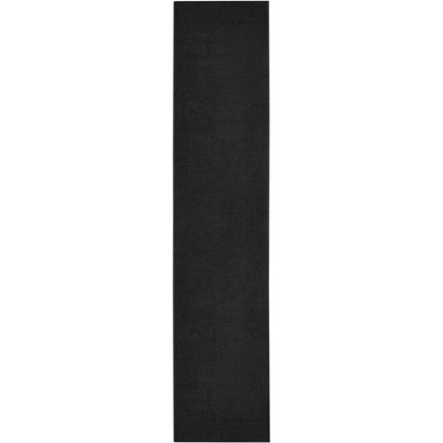Sleek Essentials Black Synthetic Indoor/Outdoor Area Rug