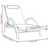 vidaXL Sun Lounger with Pillow Gray Textilene and Solid Wood Poplar - 4 of 4