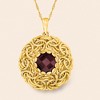 Ross-Simons Italian 4.50 Carat Garnet Byzantine Pendant in 14kt Yellow Gold Size 1.25 - 3 of 4