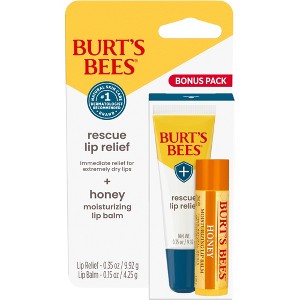 Burt's Bees Rescue Squeeze + Honey Bundle Lip Balm - 2ct - 1 of 4