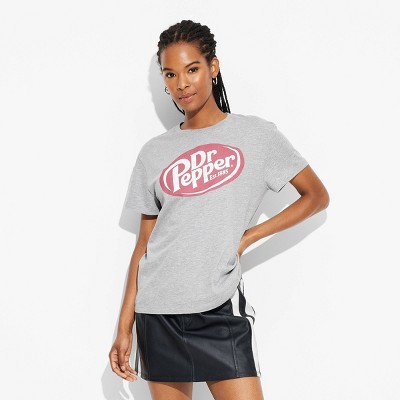 Women's Dr Pepper Short Sleeve Graphic T-Shirt - Heather Gray M